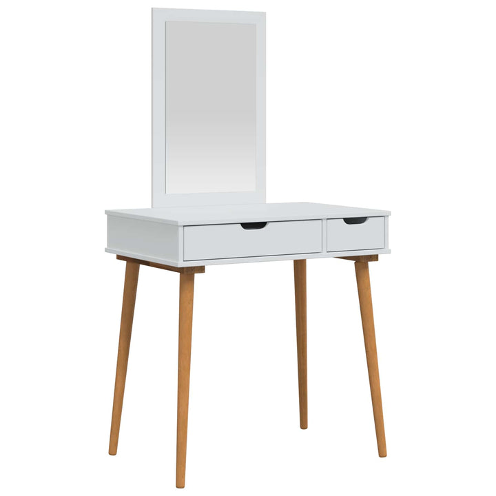 Makeupbord Sæt FAUSKE 2 pcs Hvid 76 x 50 x 143 cm
