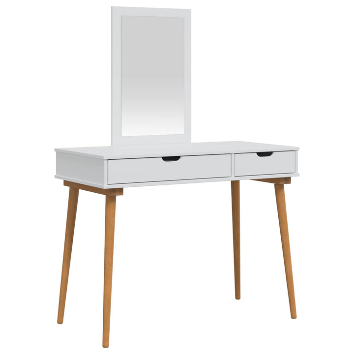 Makeupbord Sæt FAUSKE 2 pcs Hvid 100 x 50 x 143 cm