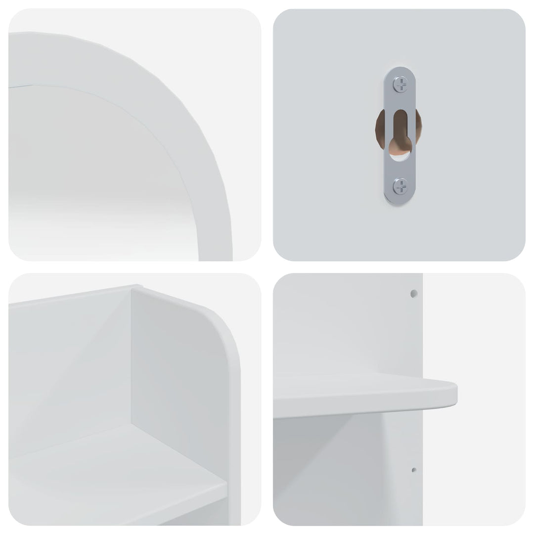 Makeupbord Sæt FAUSKE 3 pcs Hvid 76 x 50 x 143 cm