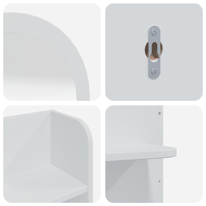Makeupbord Sæt FAUSKE 3 pcs Hvid 76 x 50 x 143 cm