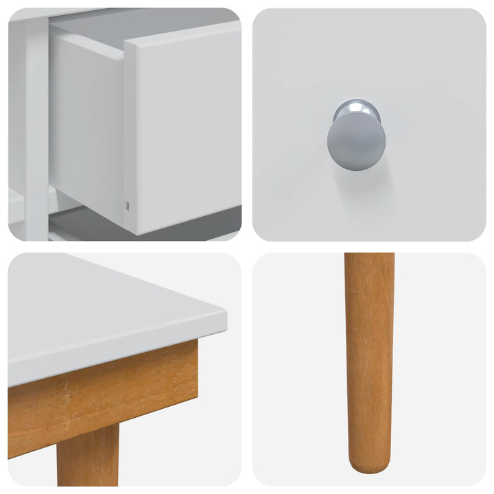 Makeupbord Sæt FAUSKE 3 pcs Hvid 100 x 50 x 103,5 cm