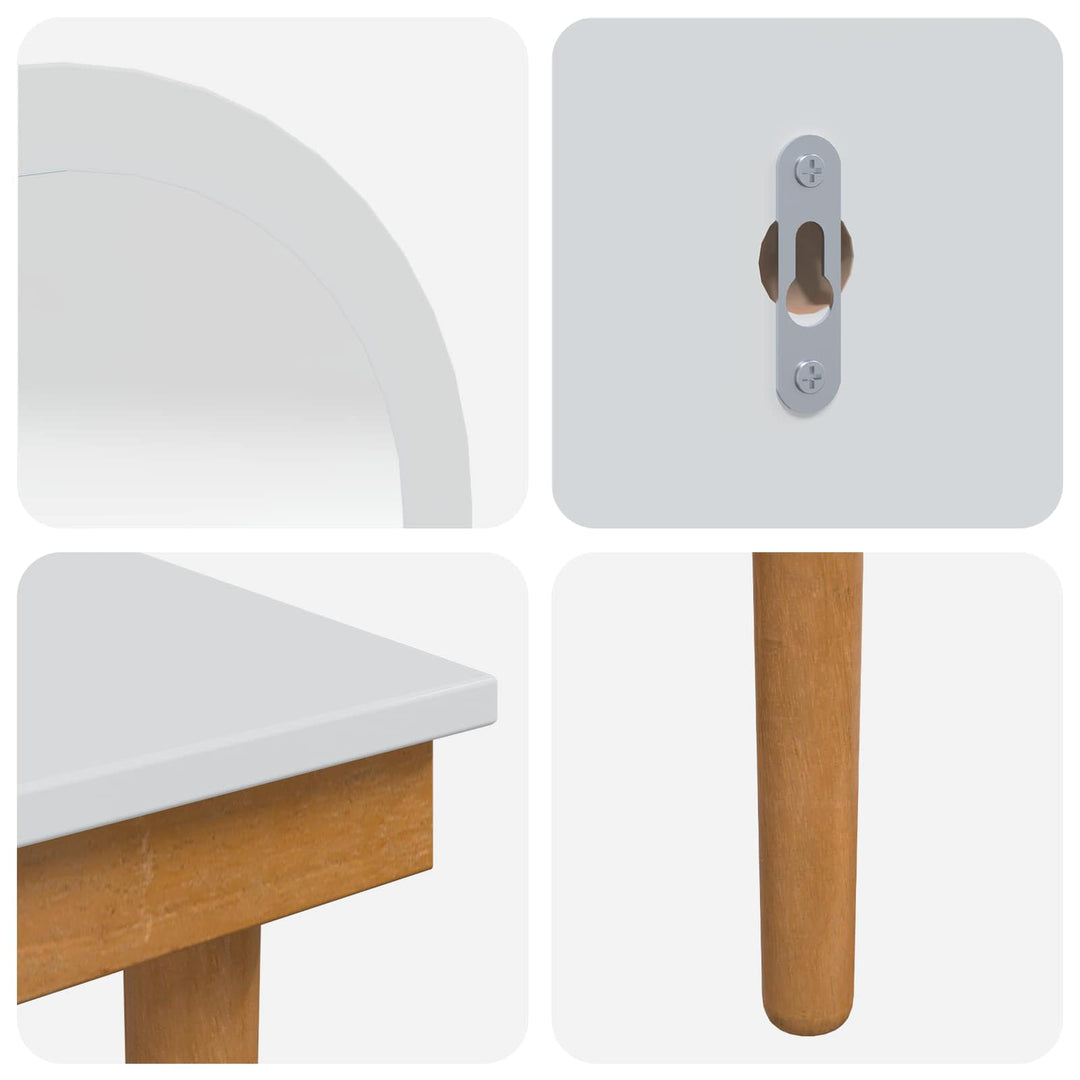 Makeupbord Sæt FAUSKE 3 pcs Hvid 100 x 50 x 143 cm