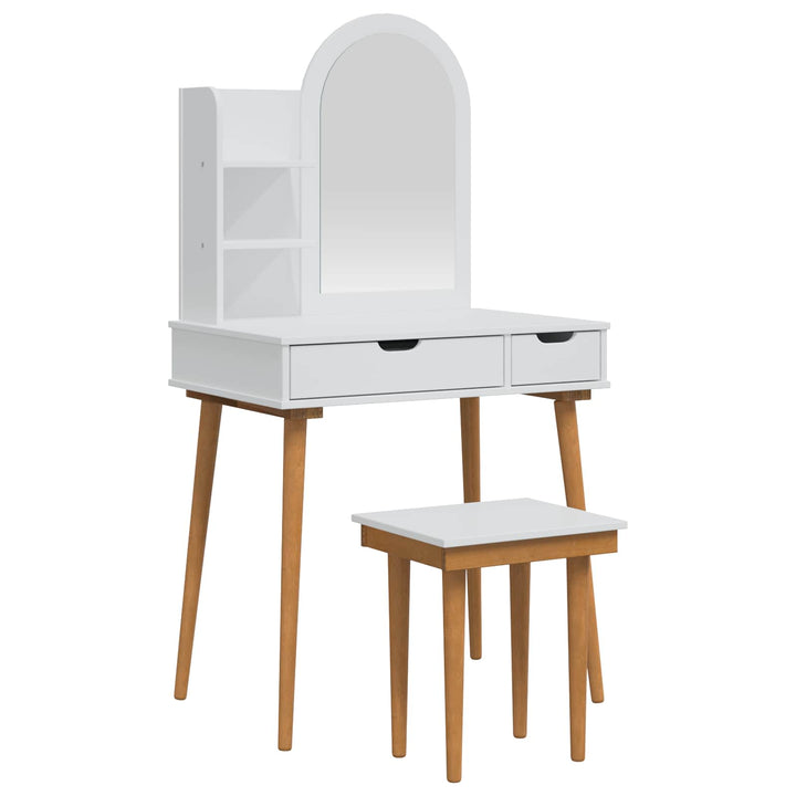 Makeupbord Sæt FAUSKE 4 pcs Hvid 76 x 50 x 143 cm