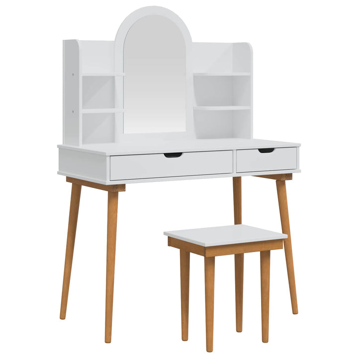 Makeupbord Sæt FAUSKE 5 pcs Hvid 100 x 50 x 143 cm