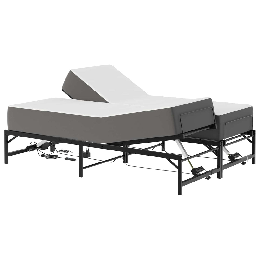 Elektrisk Justerbar Sengetramme Sort 137 x 190 cm Stål