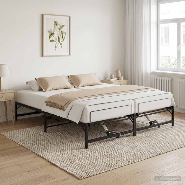 Elektrisk Justerbar Sengetramme Sort 183 x 213 cm Stål