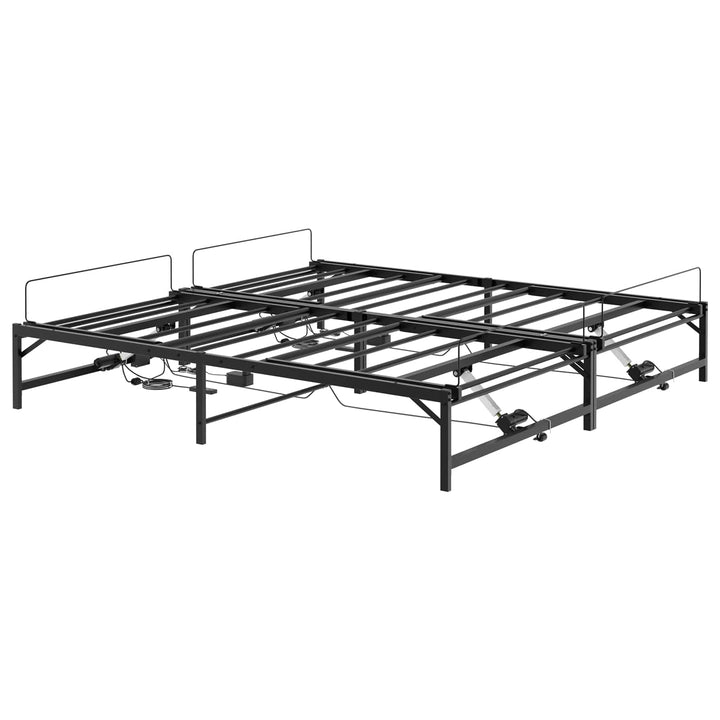 Elektrisk Justerbar Sengetramme Sort 200 x 200 cm Stål