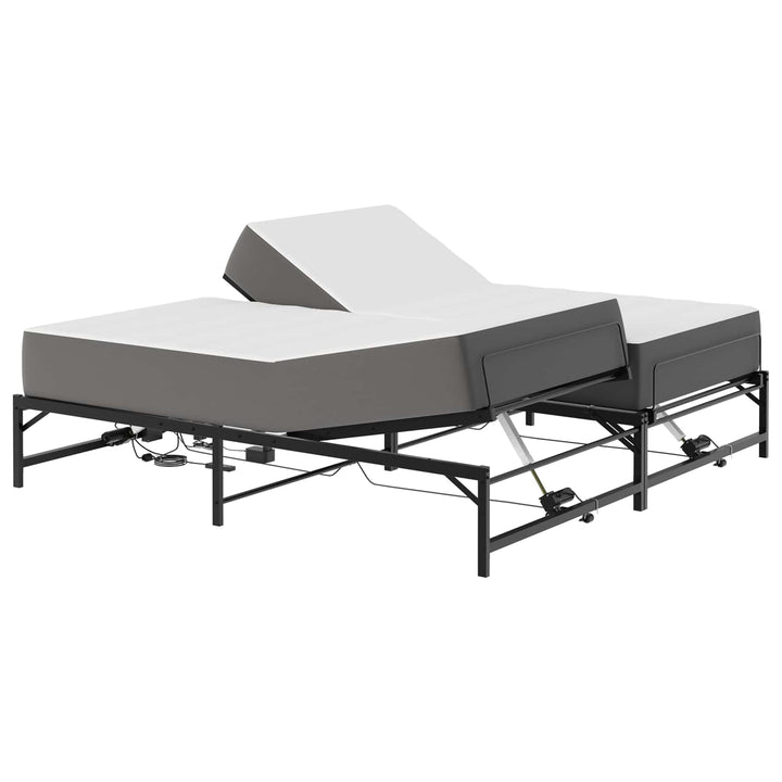 Elektrisk Justerbar Sengetramme Sort 200 x 200 cm Stål