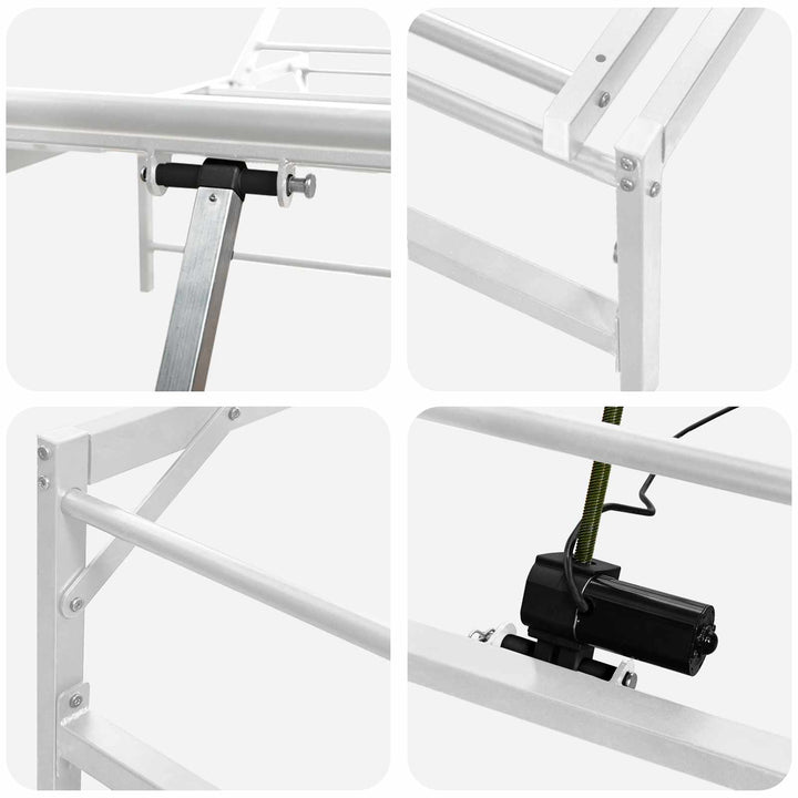 Elektrisk Justerbar Sengetramme Hvid 137 x 190 cm Stål