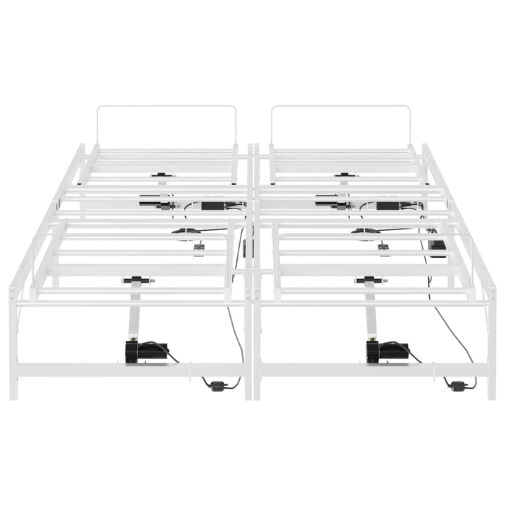 Elektrisk Justerbar Sengetramme Hvid 137 x 190 cm Stål