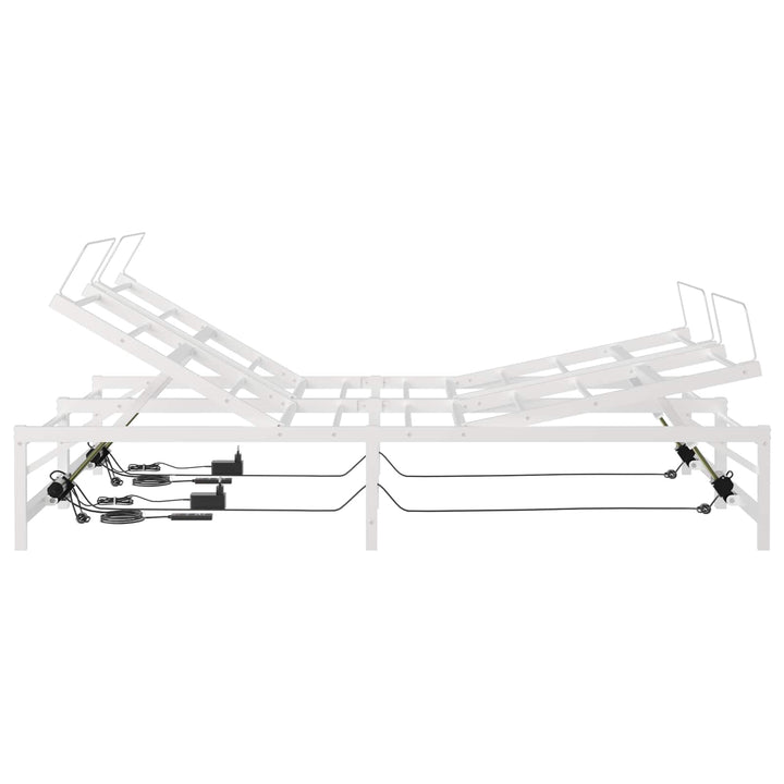 Elektrisk Justerbar Sengetramme Hvid 137 x 190 cm Stål