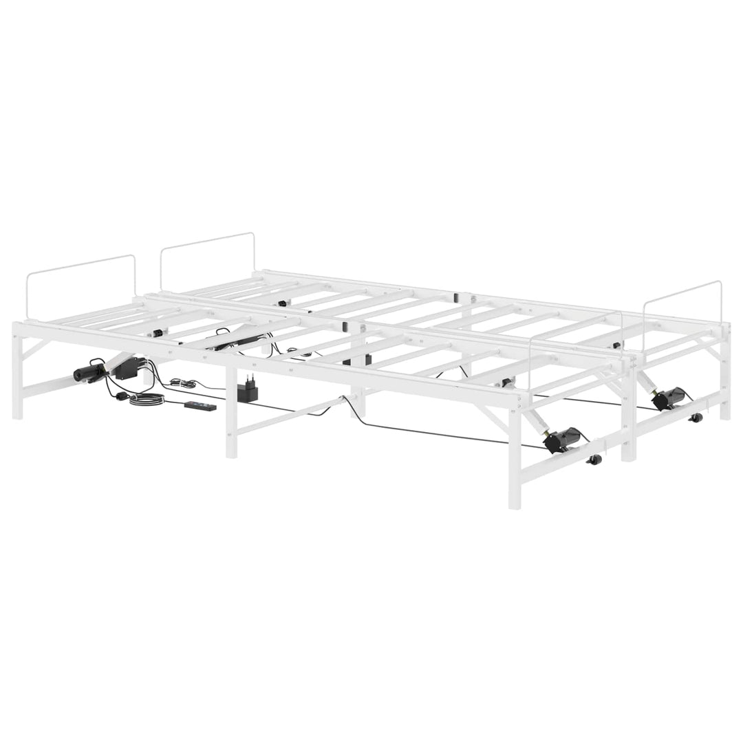 Elektrisk Justerbar Sengetramme Hvid 150 x 200 cm Stål