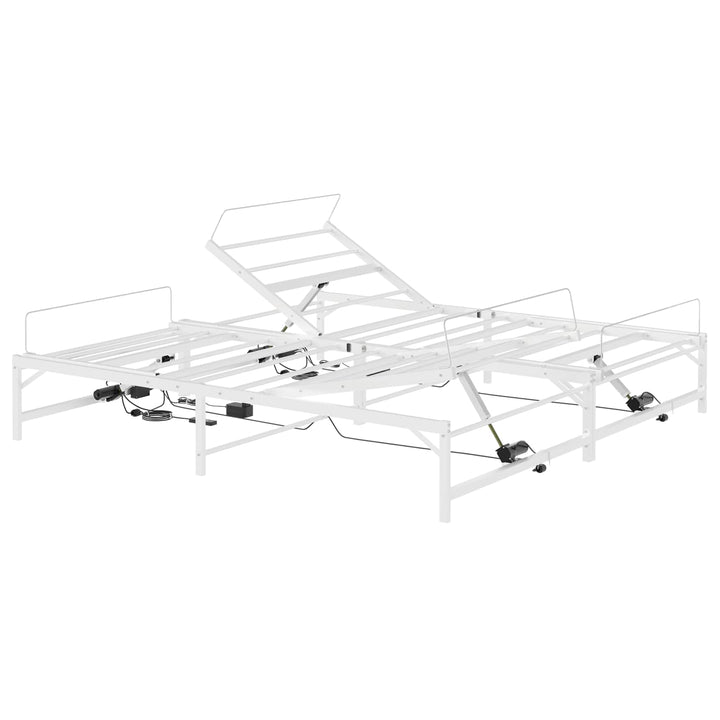 Elektrisk Justerbar Sengetramme Hvid 183 x 213 cm Stål