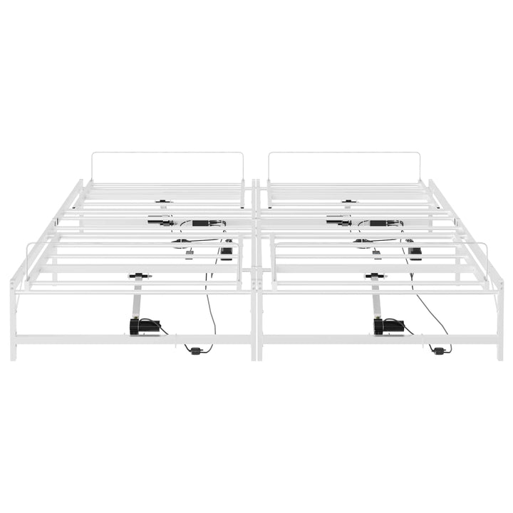 Elektrisk Justerbar Sengetramme Hvid 183 x 213 cm Stål
