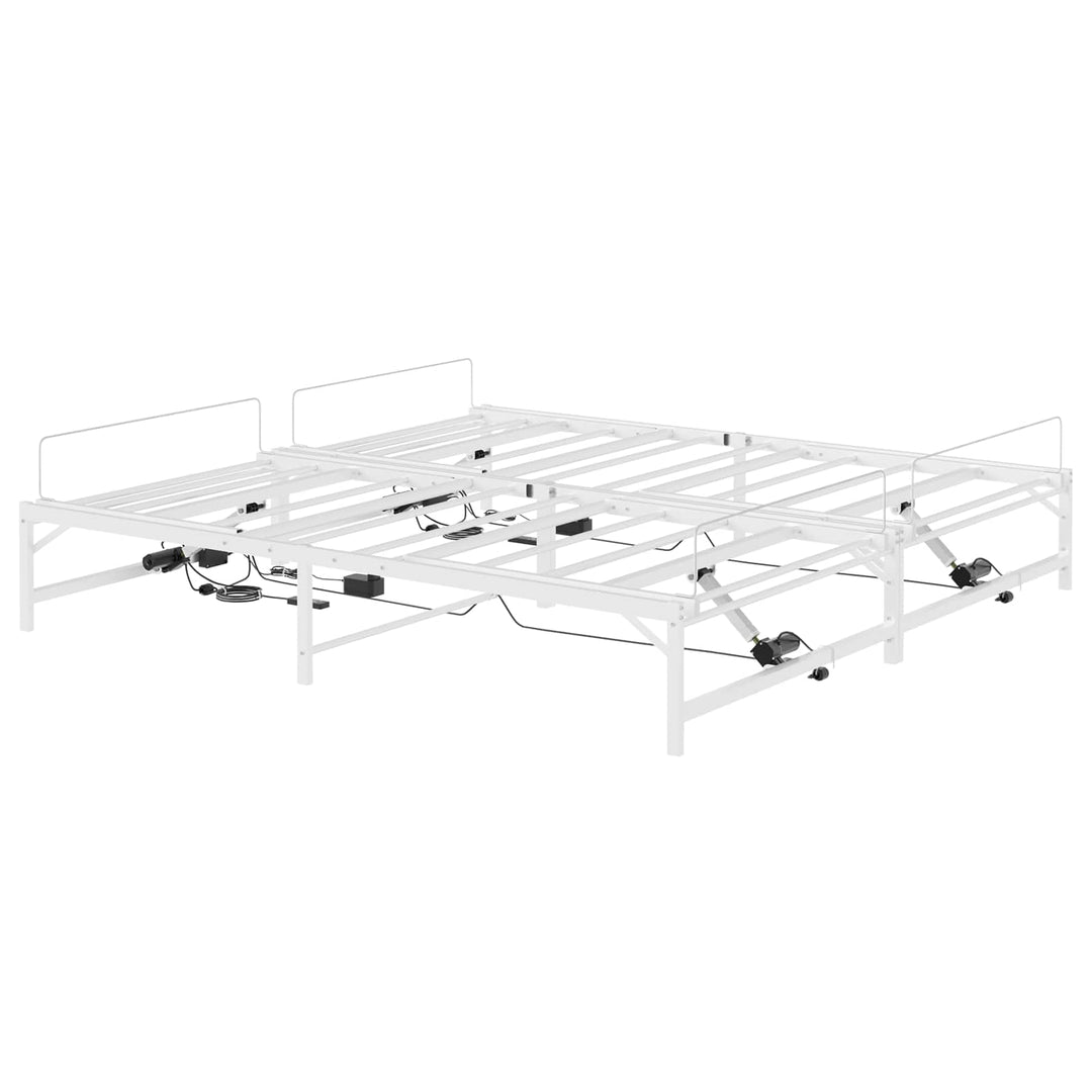 Elektrisk Justerbar Sengetramme Hvid 193 x 203 cm Stål