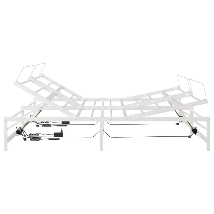 Elektrisk Justerbar Sengetramme Hvid 193 x 203 cm Stål