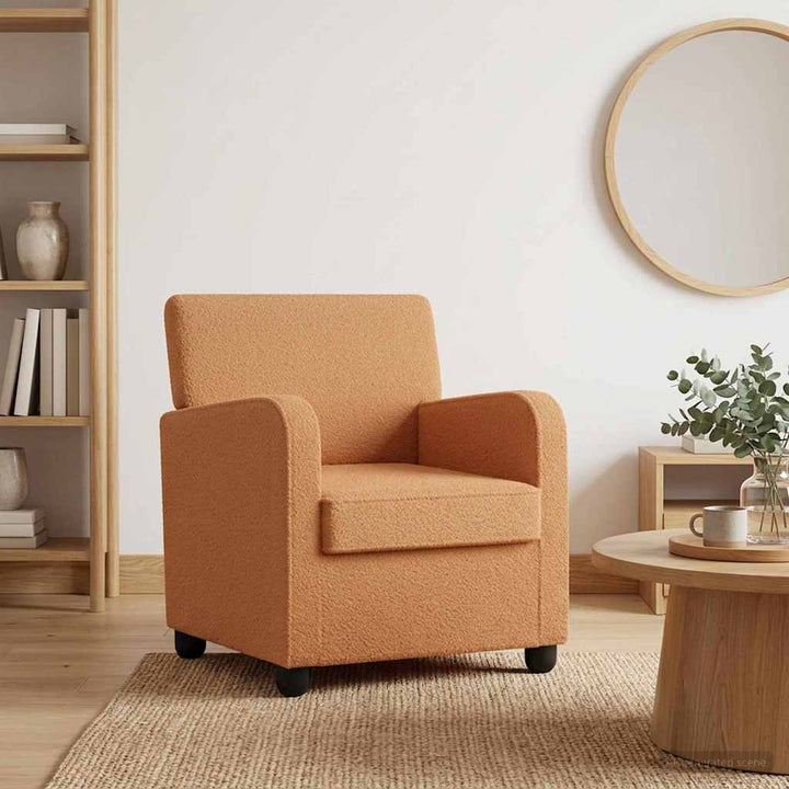 Lænestol Beige Imiteret lammeuld