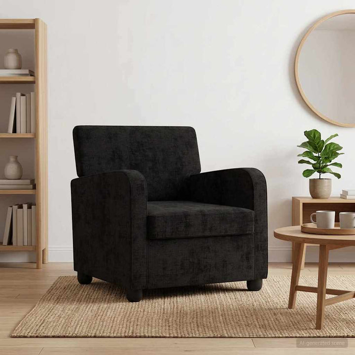 Lænestol Sort Chenille
