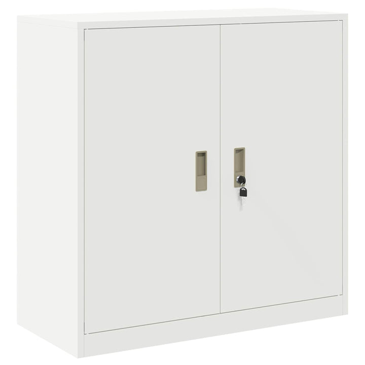 Opbevaringsskab 2 stk. Hvid 90 x 40 x 130 cm Stål Låses