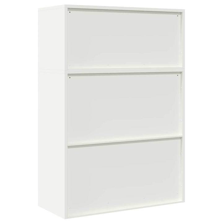 Opbevaringsskab 2 stk. Hvid 90 x 40 x 130 cm Stål Låses