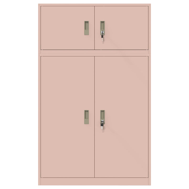 Opbevaringsskab 2 stk. Lyserød 90 x 40 x 145 cm Stål Låses