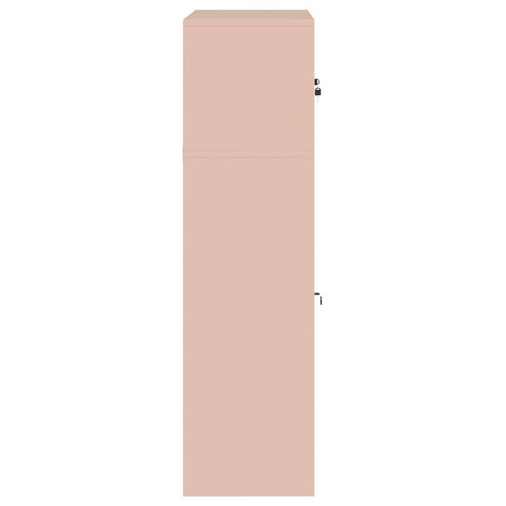 Opbevaringsskab 2 stk. Lyserød 90 x 40 x 145 cm Stål Låses