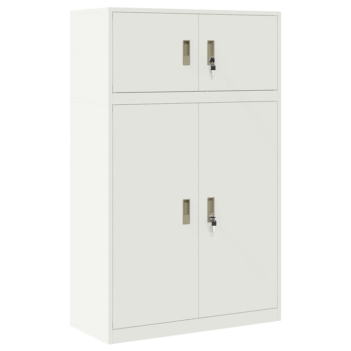 Opbevaringsskab 2 stk. Hvid 90 x 40 x 145 cm Stål Låses