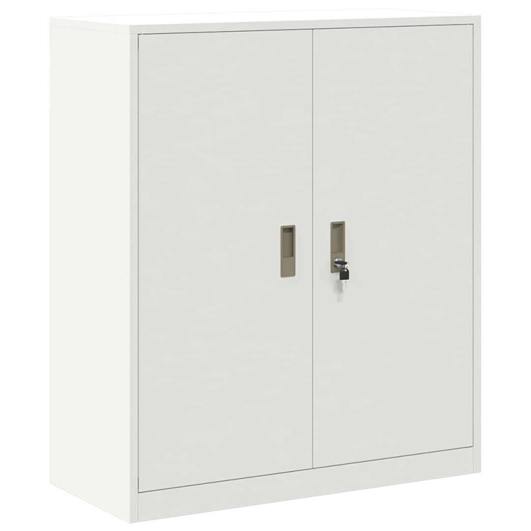 Opbevaringsskab 2 stk. Hvid 90 x 40 x 145 cm Stål Låses
