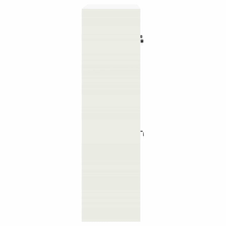 Opbevaringsskab 2 stk. Hvid 90 x 40 x 145 cm Stål Låses
