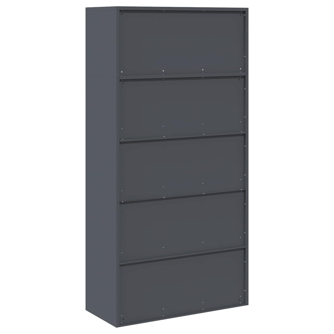 Opbevaringsskab 2 stk. Antracit 90 x 40 x 180 cm Stål Låses