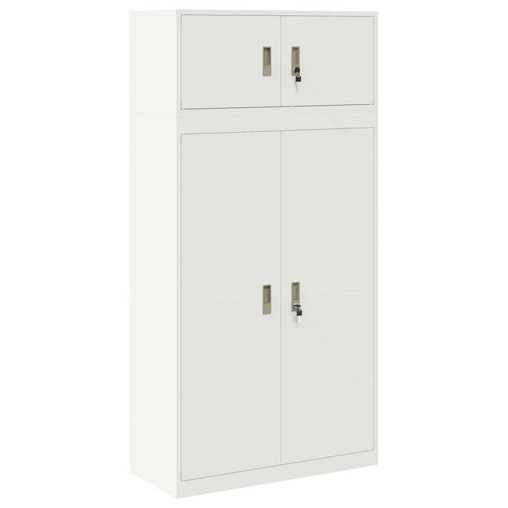 Opbevaringsskab 2 stk. Hvid 90 x 40 x 180 cm Stål Låses