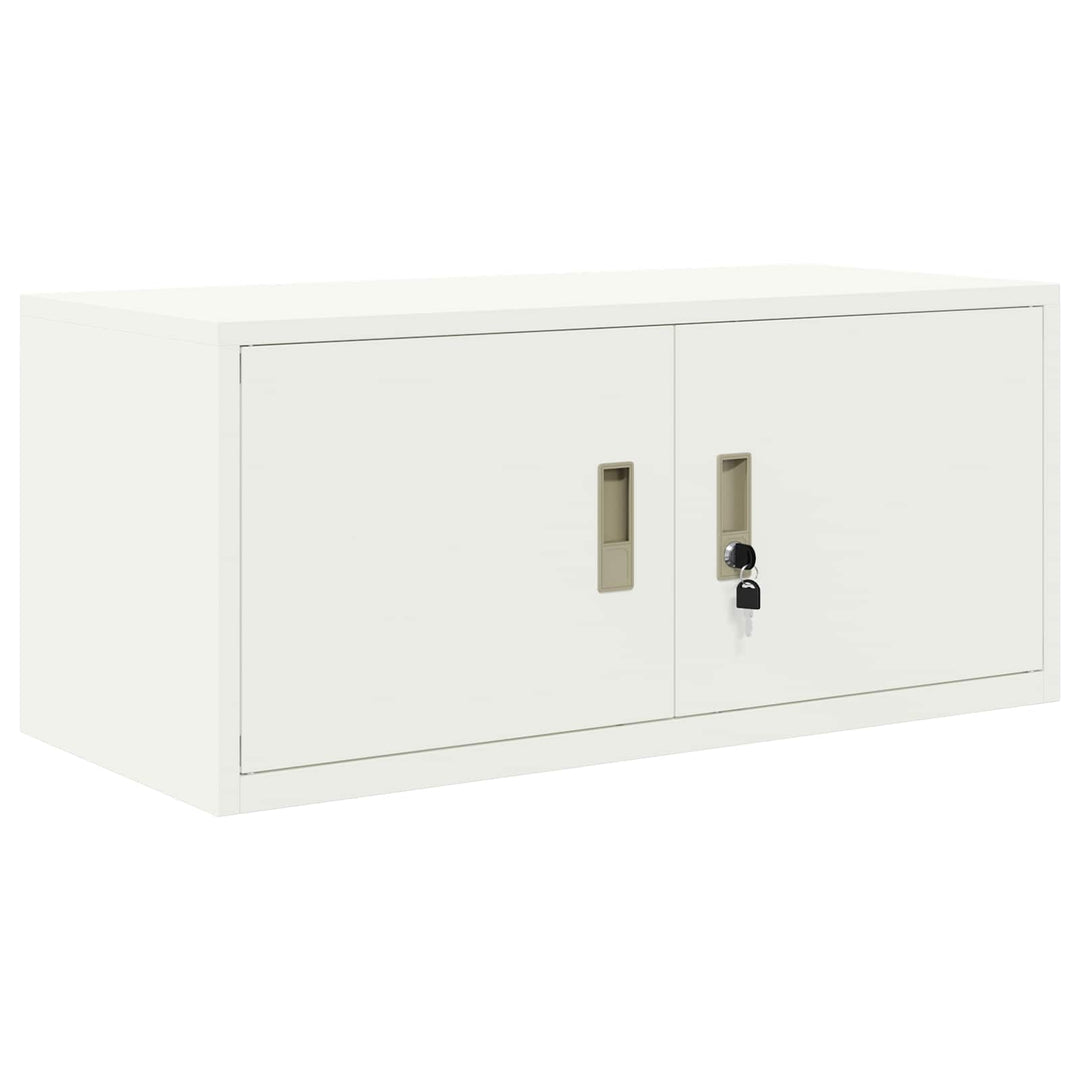 Opbevaringsskab 2 stk. Hvid 90 x 40 x 180 cm Stål Låses