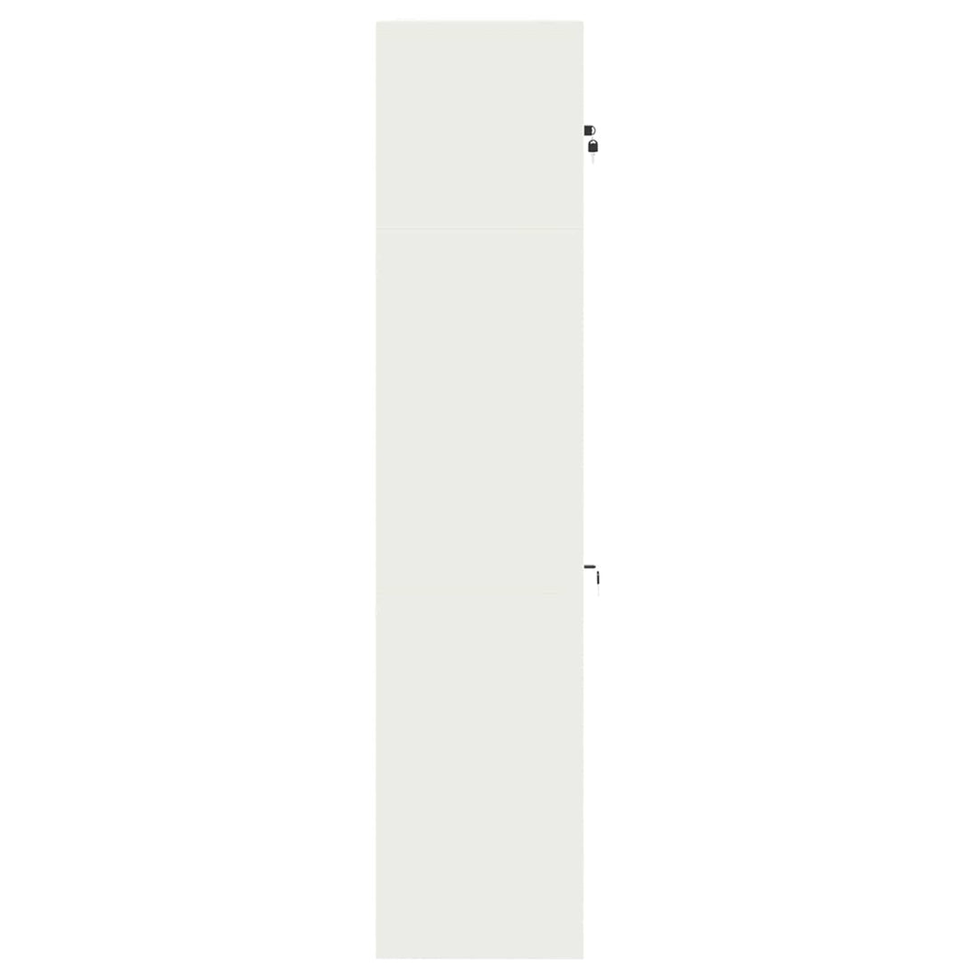Opbevaringsskab 2 stk. Hvid 90 x 40 x 180 cm Stål Låses