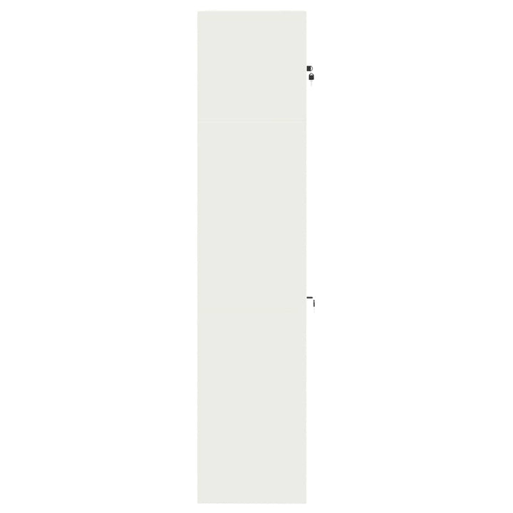 Opbevaringsskab 2 stk. Hvid 90 x 40 x 180 cm Stål Låses