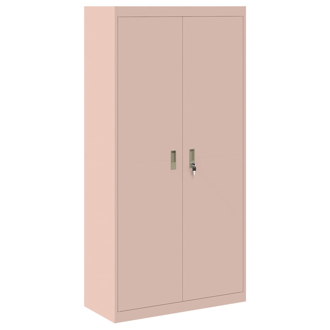 Opbevaringsskab 2 stk. Lyserød 90 x 40 x 220 cm Stål Låses