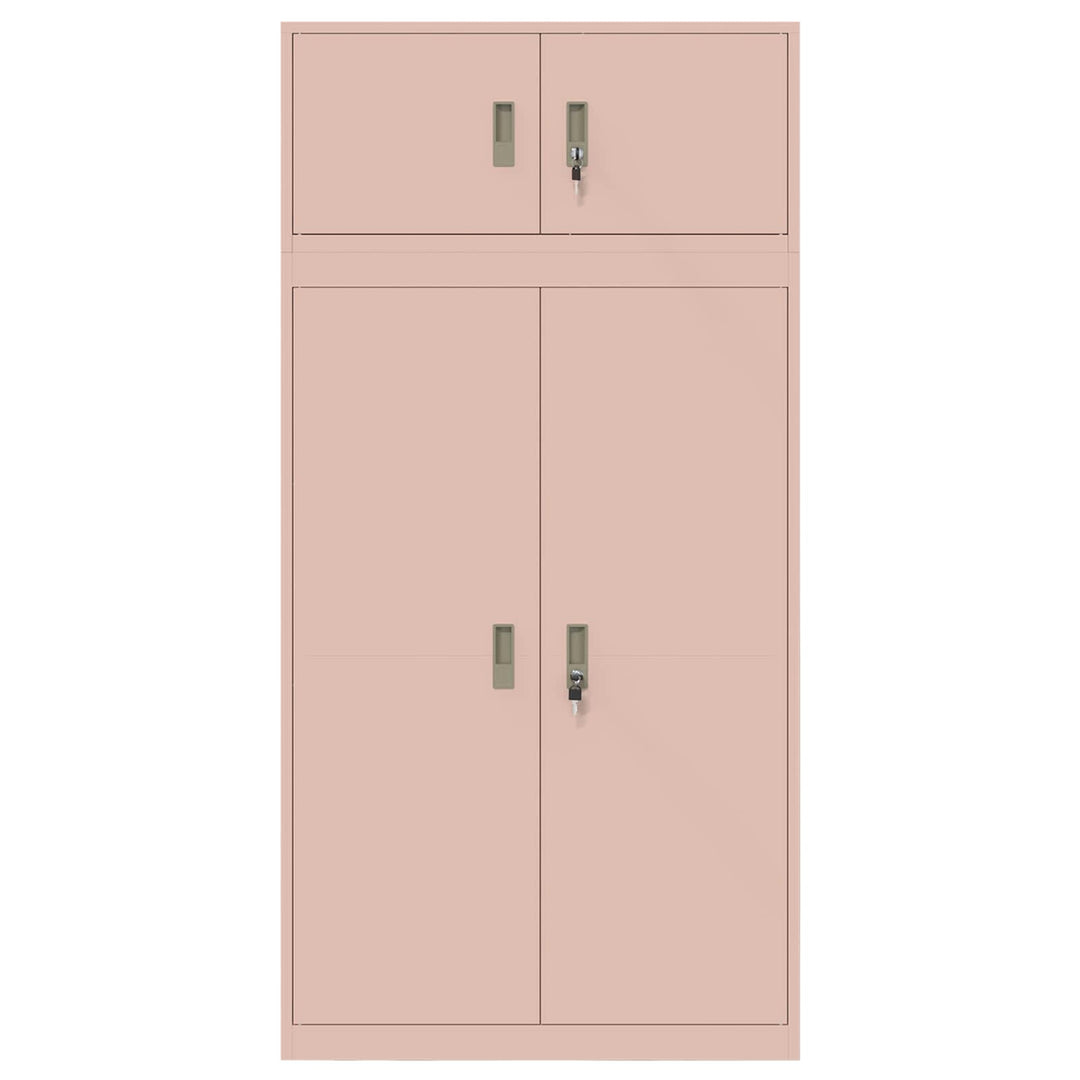 Opbevaringsskab 2 stk. Lyserød 90 x 40 x 220 cm Stål Låses