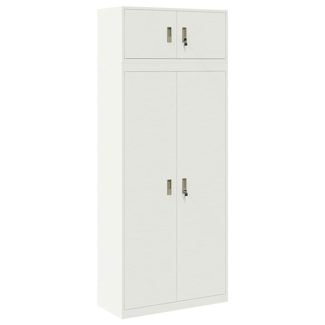 Opbevaringsskab 2 stk. Hvid 90 x 40 x 220 cm Stål Låses