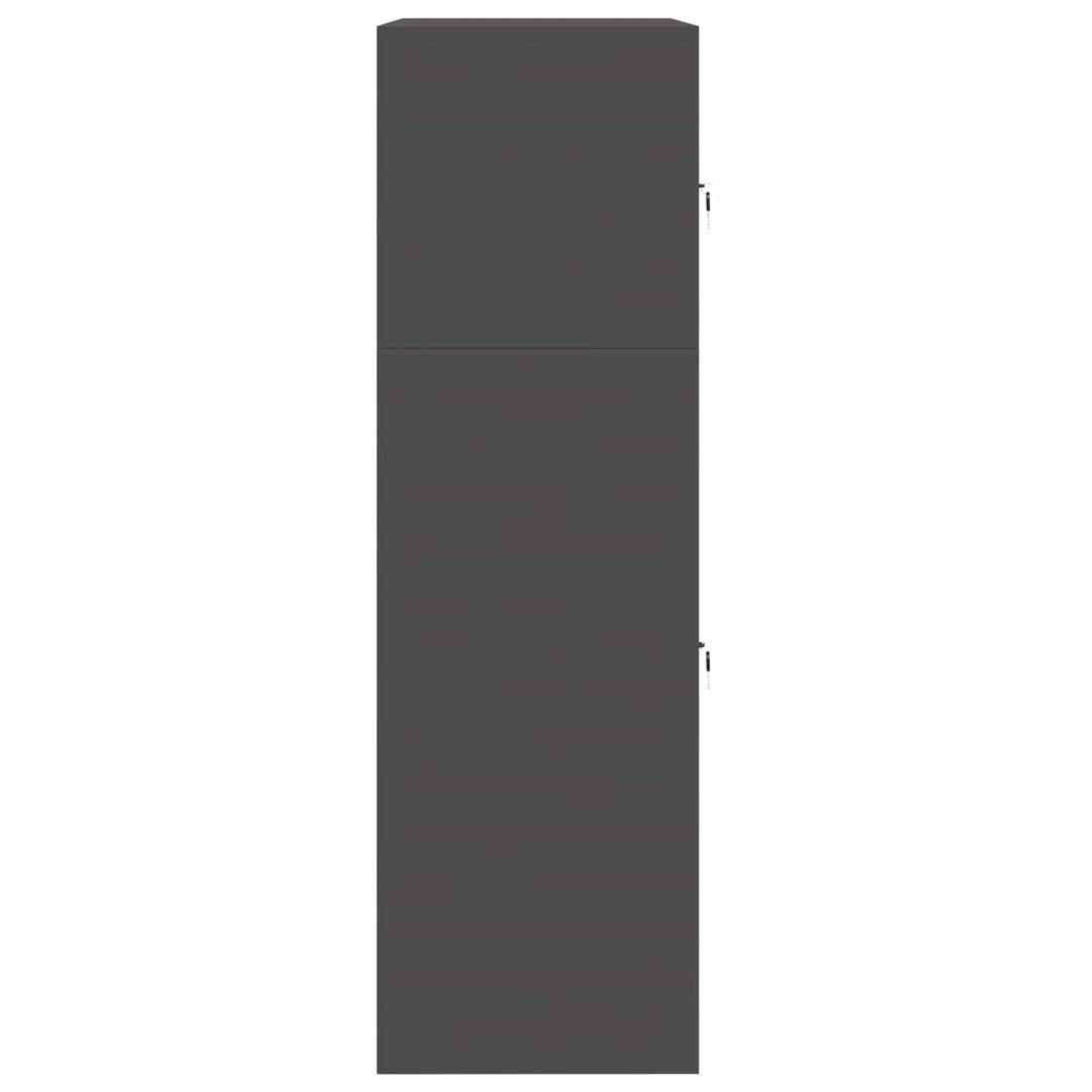 Opbevaringsskab 2 stk. Sort 80 x 40 x 130 cm Stål Låses