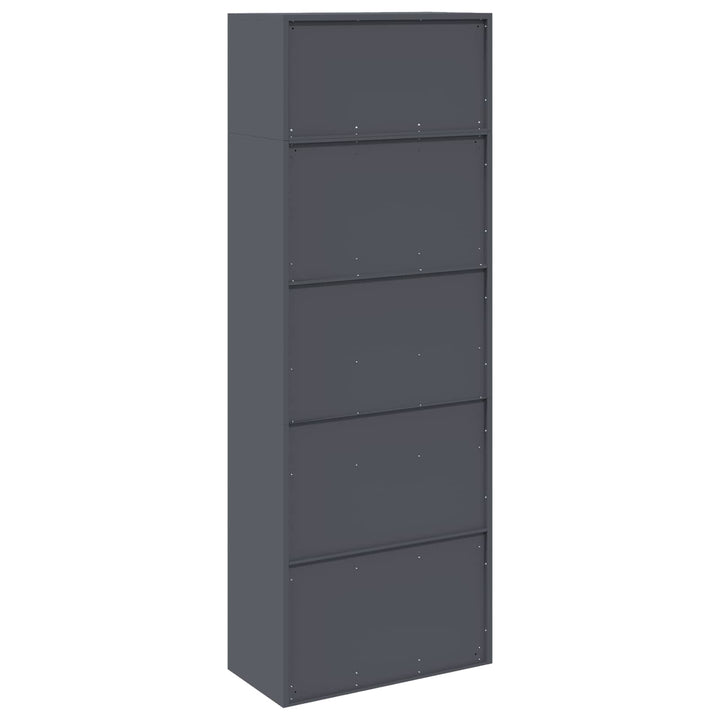 Opbevaringsskab 2 stk. Antracit 80 x 40 x 220 cm Stål Låses