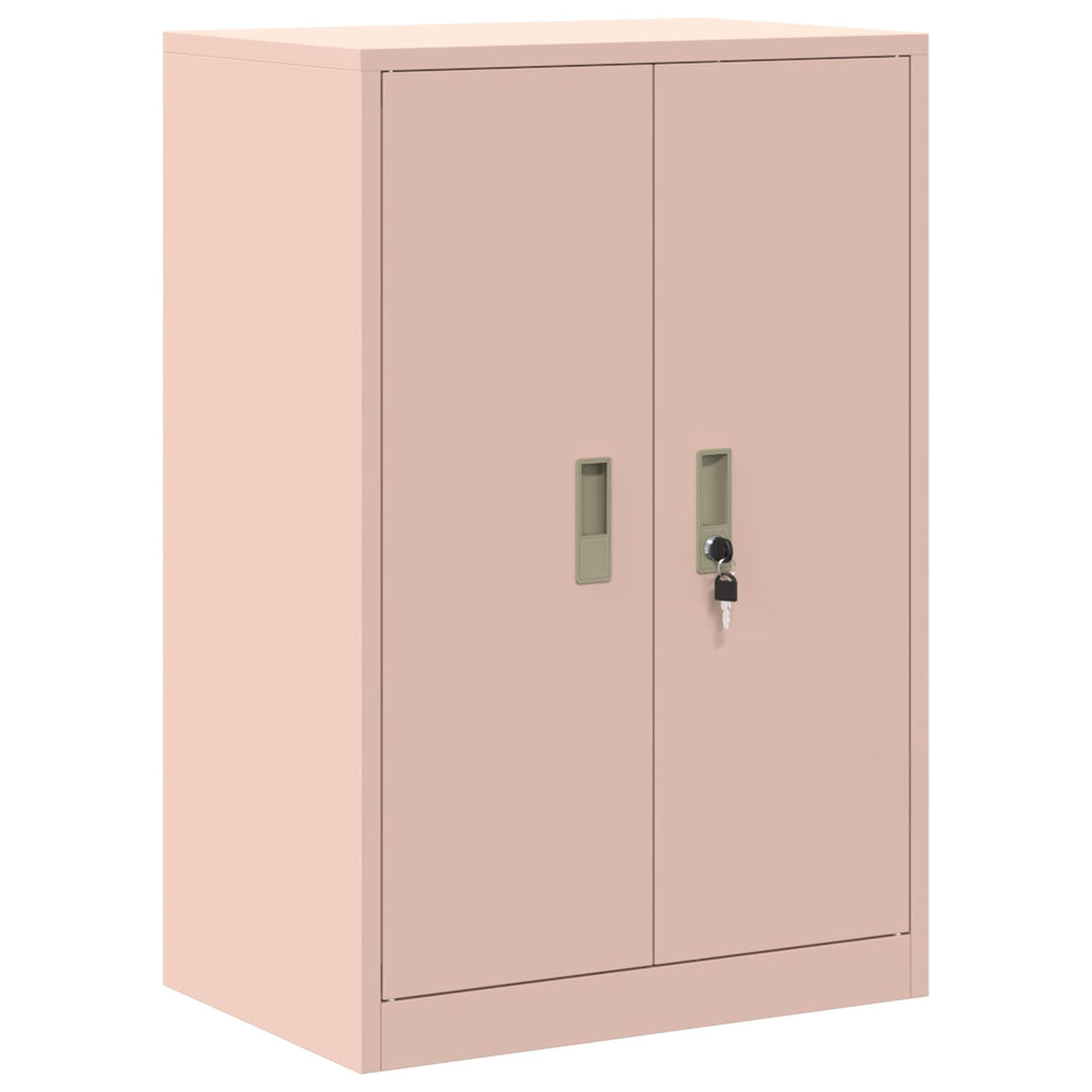 Opbevaringsskab 2 stk. Lyserød 60 x 40 x 130 cm Stål Låses