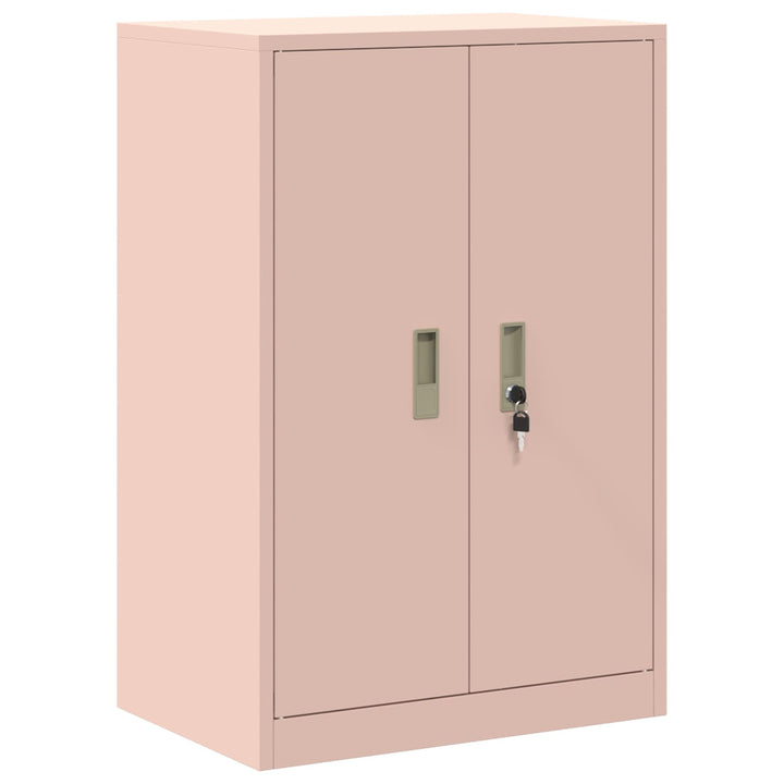 Opbevaringsskab 2 stk. Lyserød 60 x 40 x 130 cm Stål Låses