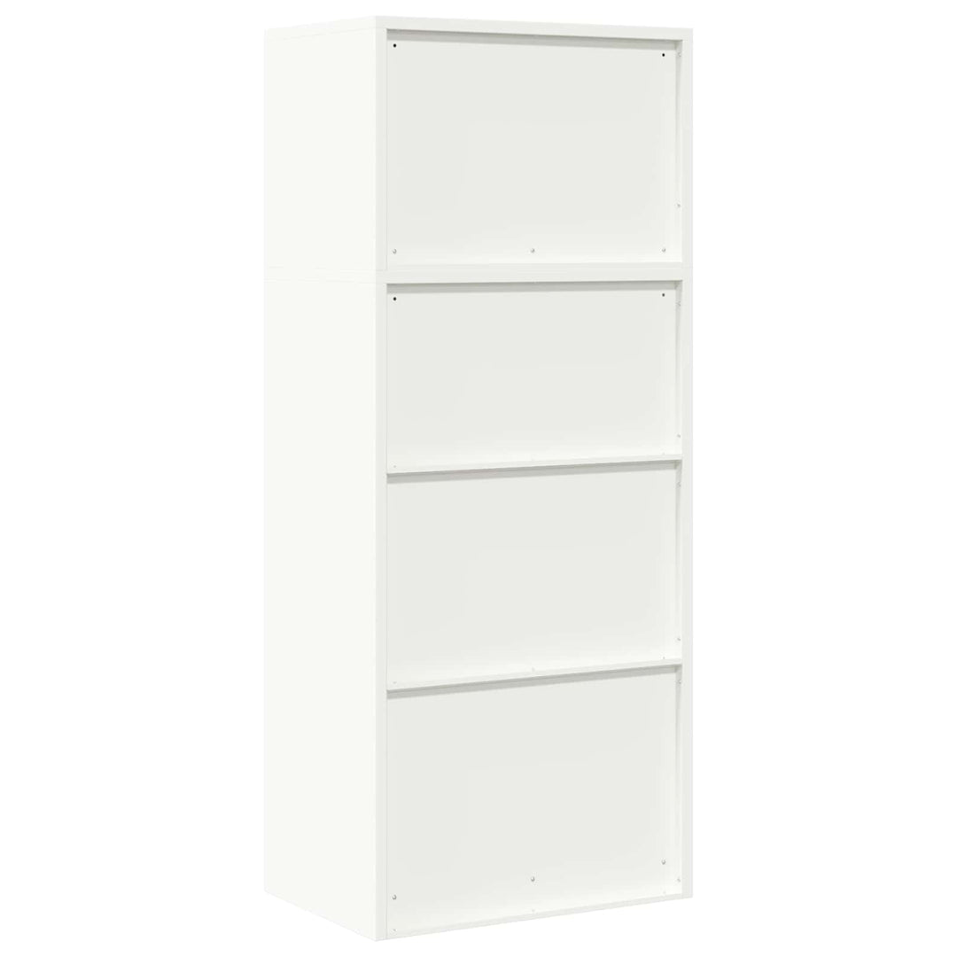 Opbevaringsskab 2 stk. Hvid 60 x 40 x 145 cm Stål Låses