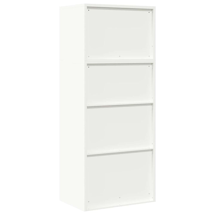 Opbevaringsskab 2 stk. Hvid 60 x 40 x 145 cm Stål Låses