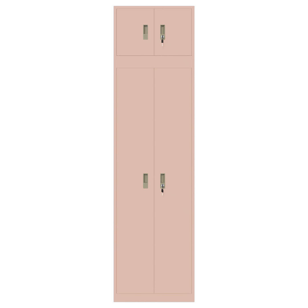 Opbevaringsskab 2 stk. Lyserød 60 x 40 x 220 cm Stål Låses