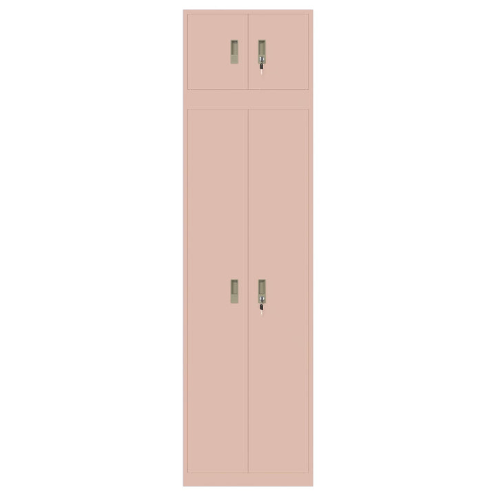 Opbevaringsskab 2 stk. Lyserød 60 x 40 x 220 cm Stål Låses