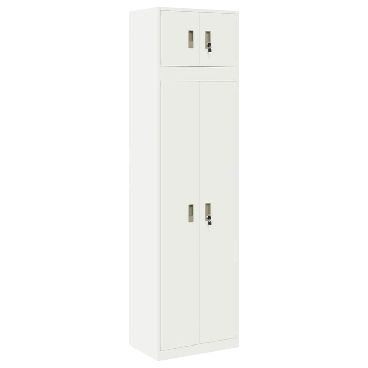 Opbevaringsskab 2 stk. Hvid 60 x 40 x 220 cm Stål Låses