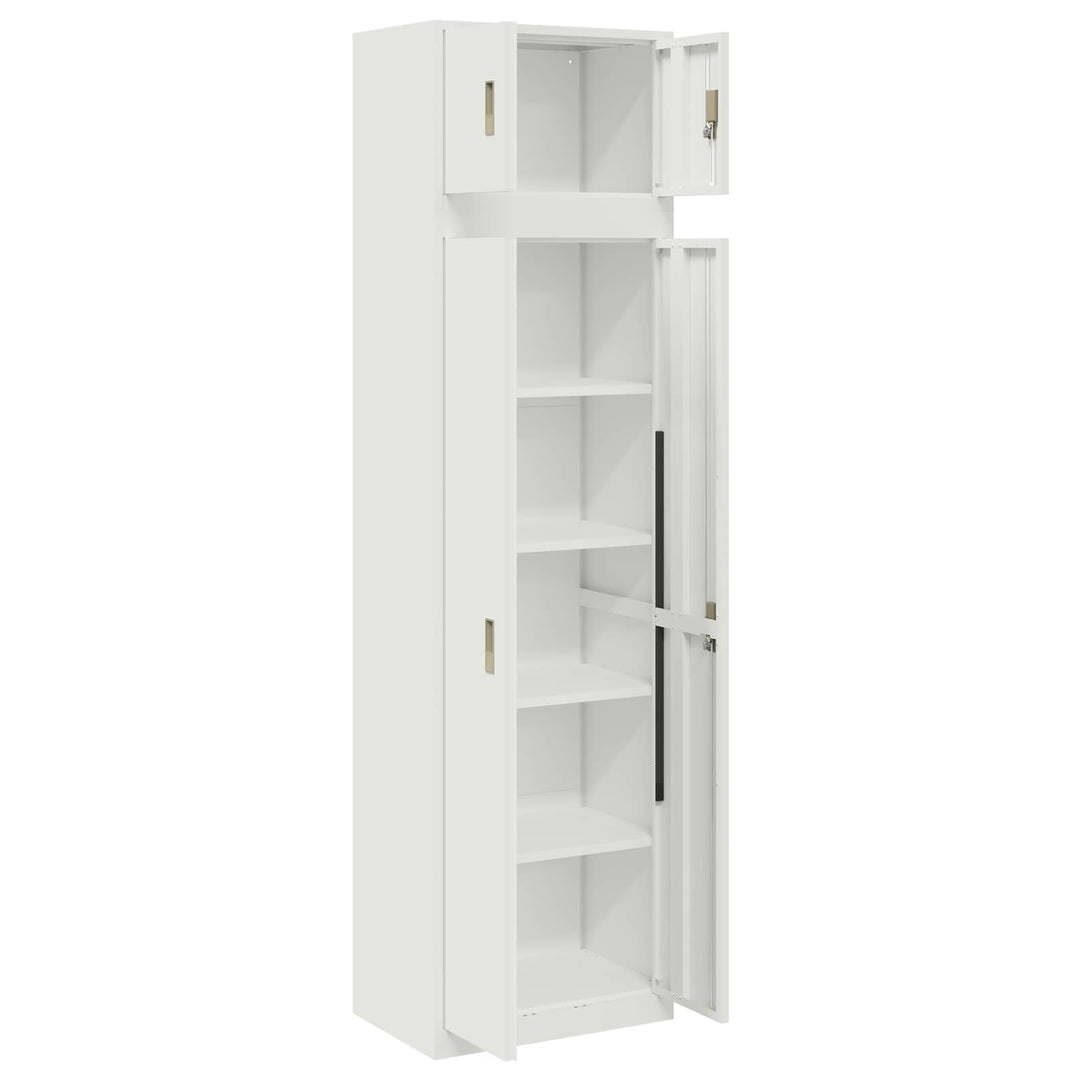 Opbevaringsskab 2 stk. Hvid 60 x 40 x 220 cm Stål Låses