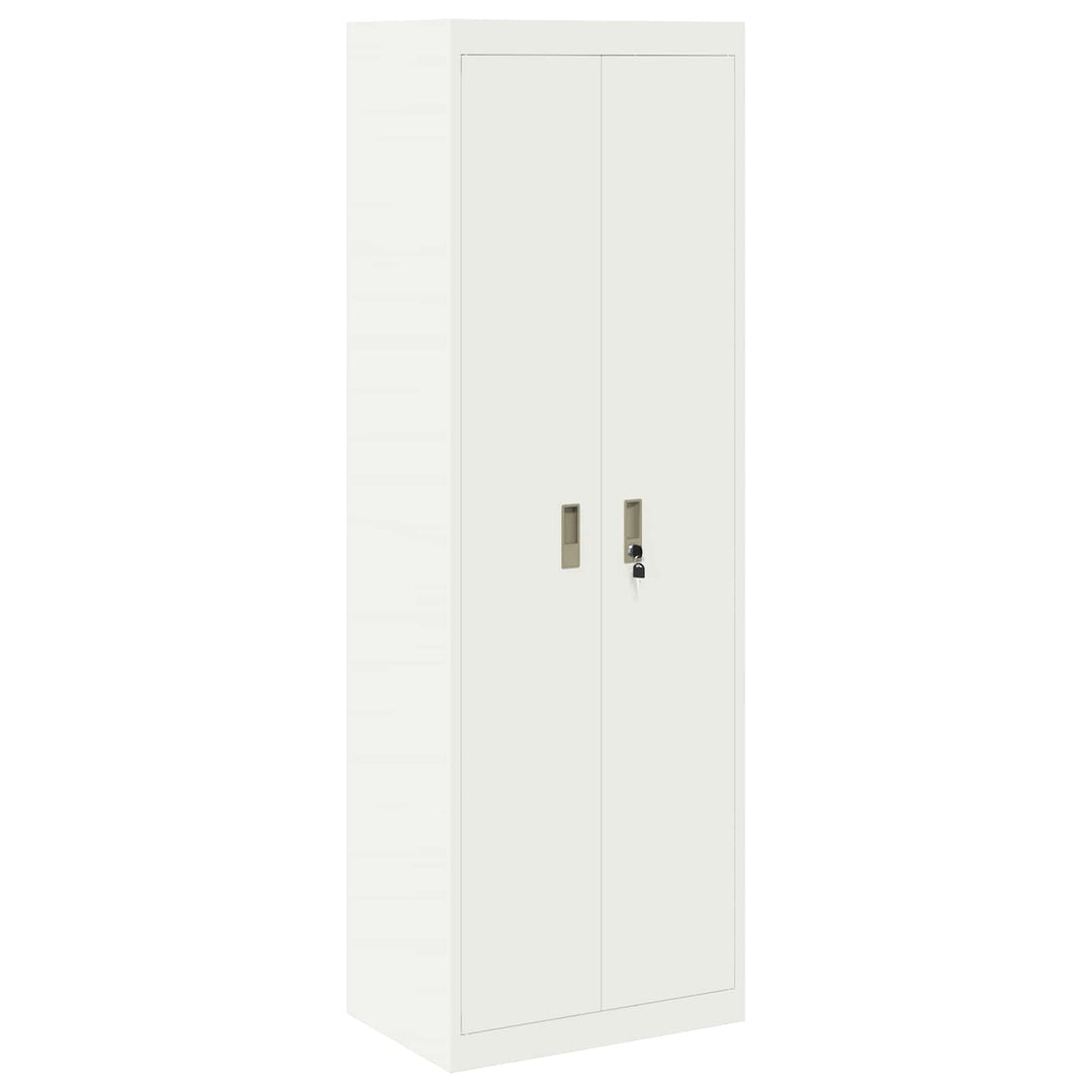 Opbevaringsskab 2 stk. Hvid 60 x 40 x 220 cm Stål Låses
