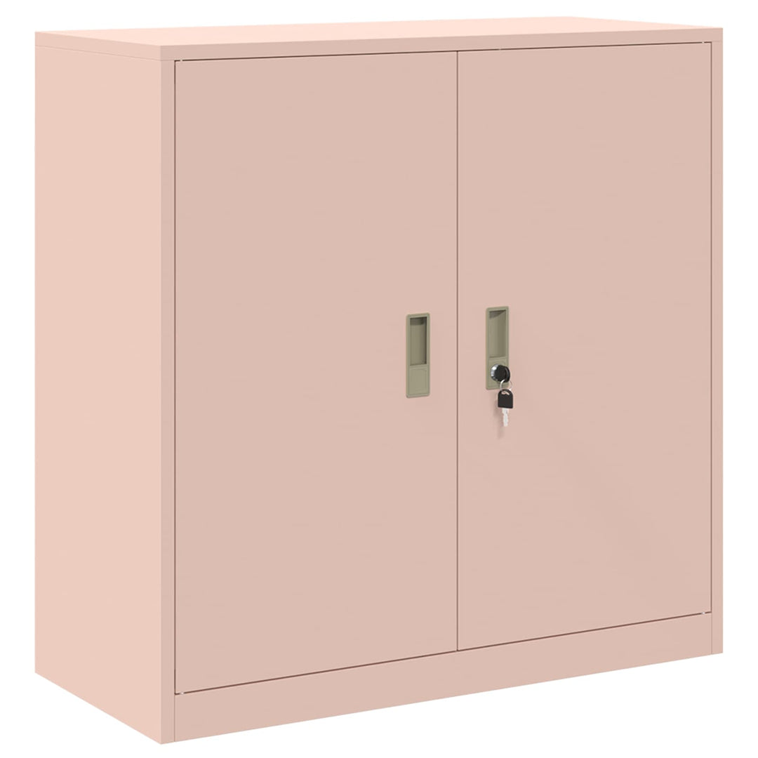 Opbevaringsskab 2 stk. Lyserød 90 x 40 x 160 cm Stål Låses