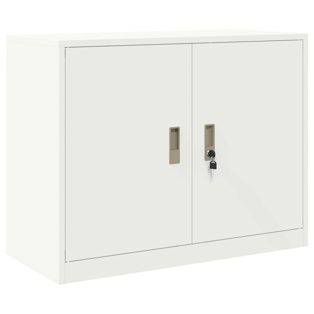 Opbevaringsskab 2 stk. Hvid 90 x 40 x 160 cm Stål Låses